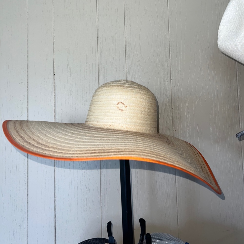 COPY - Charlie 1 Horse Genuine Mexican Palm Hat Orange Brim